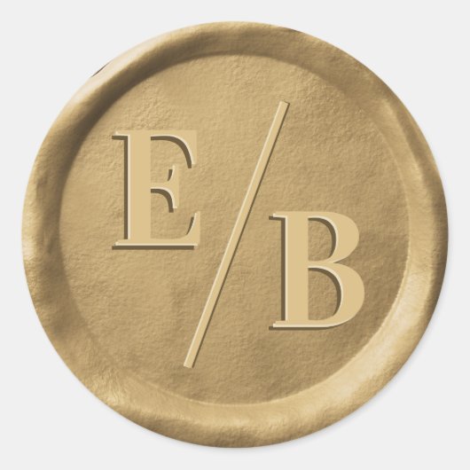 Stickers voor gouden waszegels voor initialen (Voorkant)