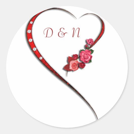 Stickers voor hart en bloemen (Voorkant)