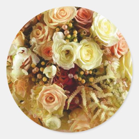 Stickers voor het bruiloft van Floral Bouquet Enve (Voorkant)