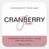 Stickers voor het etiketteren van cranberry jam (Voorkant)