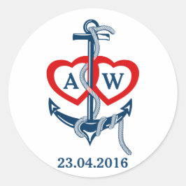 Stickers voor het Nutical anchor monogram