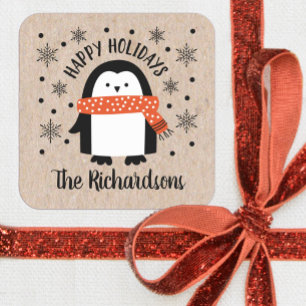 Stickers voor kerstfeestdagen in de winter met ker