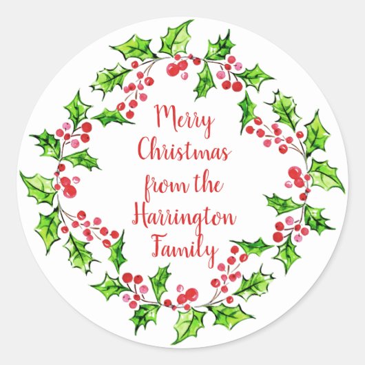 Stickers voor kerstmis met aangepaste tekst (Voorkant)