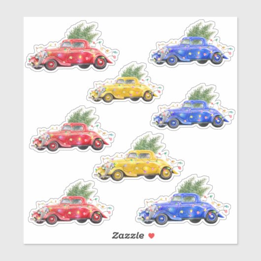 Stickers voor kerstvrachtwagens (Vel)