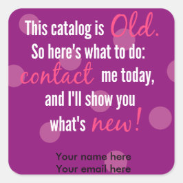 Stickers voor labels voor cataloguswijzigingen