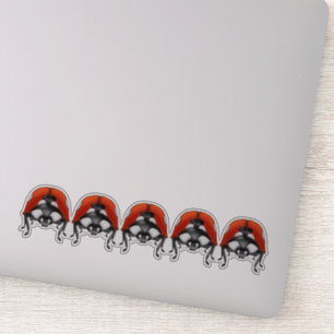 stickers voor ladybugs met standaard rij-laptop