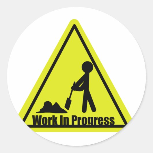 Stickers voor onderhanden werk (Voorkant)