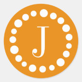 Stickers voor Oranje Sjabloon van Monogram (Voorkant)