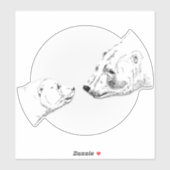 Stickers voor poolBeren Aangepast Beer Kunstdecale (Vel)