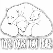 Stickers voor poolBeren Aangepaste Beer Keuzalen (Voorkant)