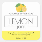 Stickers voor productlabel van Lemon Jam Verpakkin (Voorkant)