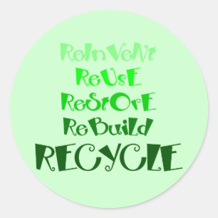 Stickers voor recyclingbewustmaking