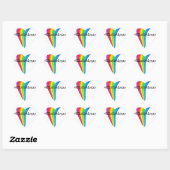Stickers voor regenbooghashtag (Vel)