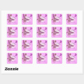Stickers voor roze dragonfly vlinder (Vel)