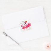 Stickers voor roze lichtroze flamingo (Envelop)