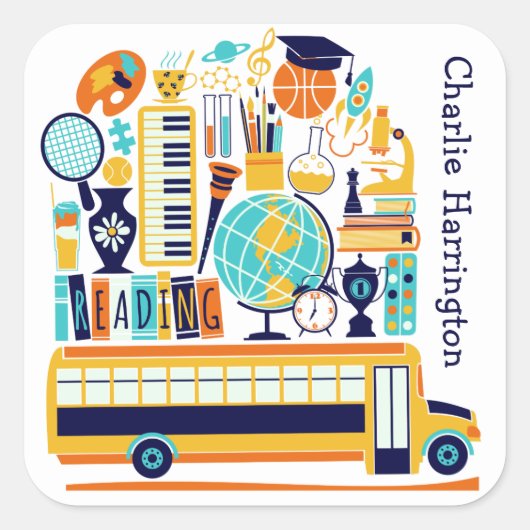 Stickers voor schoolillustraties (Voorkant)