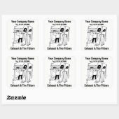 Stickers voor uitlaat- en bandfitters (Vel)