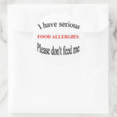 Stickers voor voedselallergie (Tas)