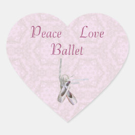 stickers voor 'vrede, liefde en ballet'