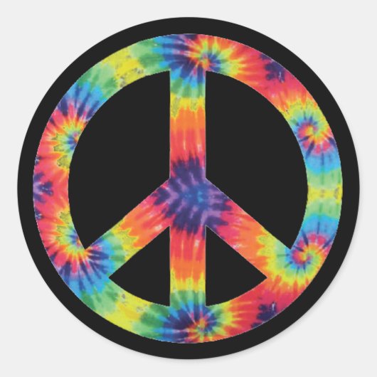 Stickers voor vredessignalisatie - Rainbow Hippie (Voorkant)