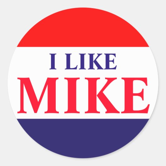 Stickers #VoteMikeWilliams 20ct "J'aime Mike" (Devant)