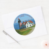 Stickers West Quoddy Head, Maine Round (Enveloppe)