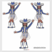 Stickers Western Blue Silver #1 (Feuille)