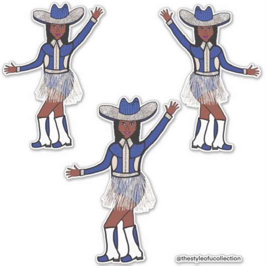 Stickers Western Blue Silver #1 (Devant)