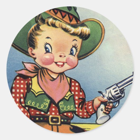 Stickers Western Retro Lil' Cowboy (Devant)