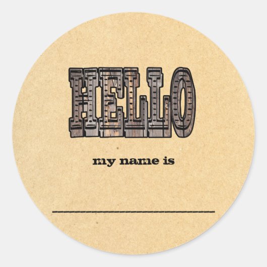 Stickers Western Thème Nom (Devant)