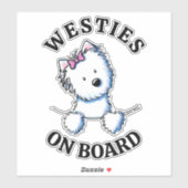 Stickers WESTIES À BORD (Feuille)