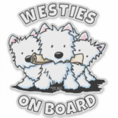 Stickers WESTIES À BORD (Devant)