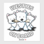 Stickers WESTIES À BORD (Feuille)