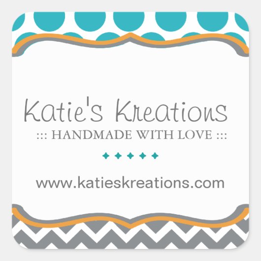 Stickers Whimsical Chevron et Dots (Devant)