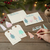 Stickers Whimsical Ho Ho Christmas Trees