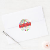 Stickers Whimsical Rainbow Heart Sprinkers Party (Enveloppe)