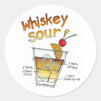 STICKERS - WHISKEY ZURE RECEPT COCKTAIL ART