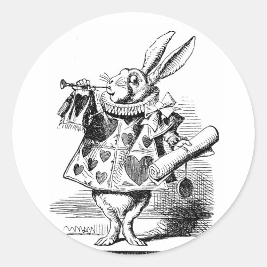 Stickers White Rabbit Alice In Wonderland Herald (Devant)