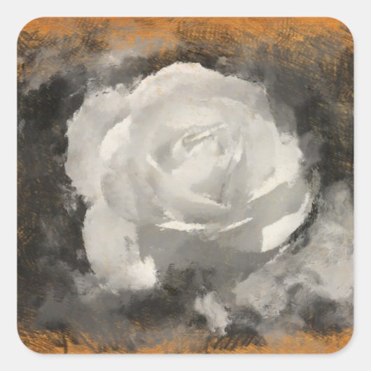 Stickers White Rose Art (Devant)