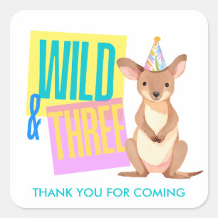 Stickers Wild & Three Kangaroo 3ème anniversaire F