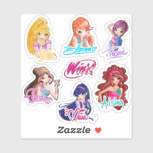 Stickers Winx Club Girls (Feuille)