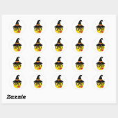 Stickers Witch Emoji Halloween pour enfants (Feuille)