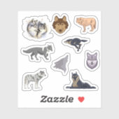 Stickers Wolf (Feuille)
