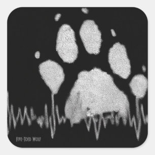 Stickers Wolf à cinq doigts