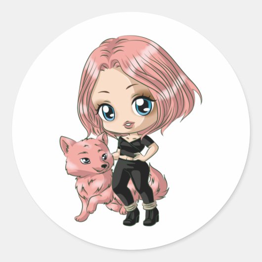 Stickers Wolf Born Chibi (Devant)