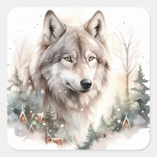 Stickers Wolf d'hiver (Devant)