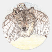 Stickers Wolf ronde (Devant)