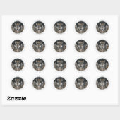 Stickers Wolf Round (Feuille)