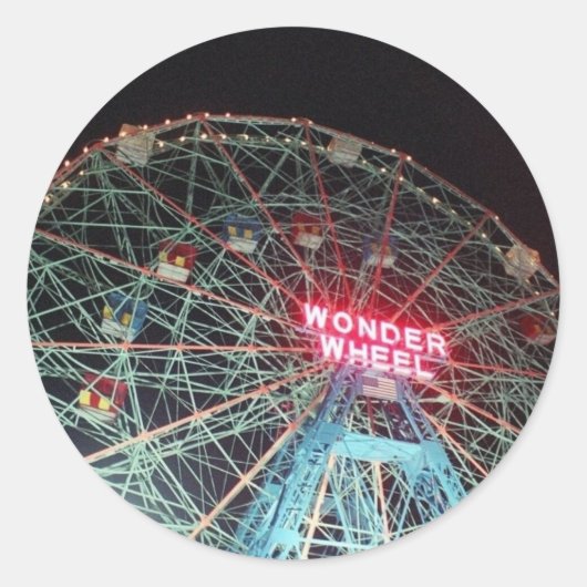 Stickers 'Wonder Wheel at Night' (Devant)