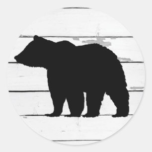 Stickers Woodland Ours Noir